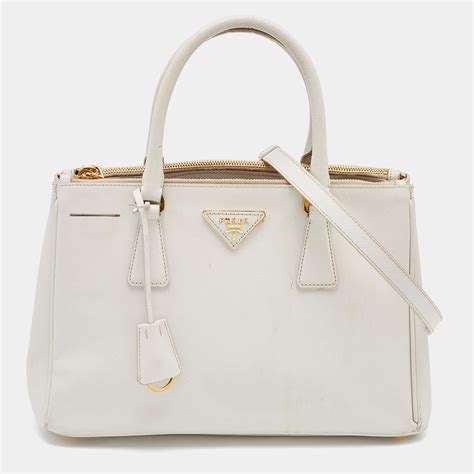 prada tote gardener medium saffiano leather white|Prada odette saffiano.